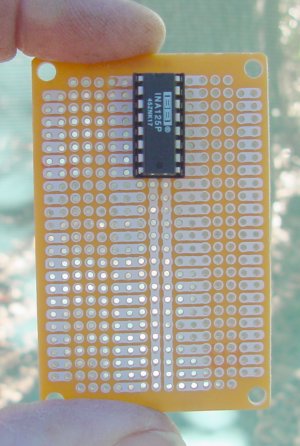 Grid-style PC Board with IC Socket